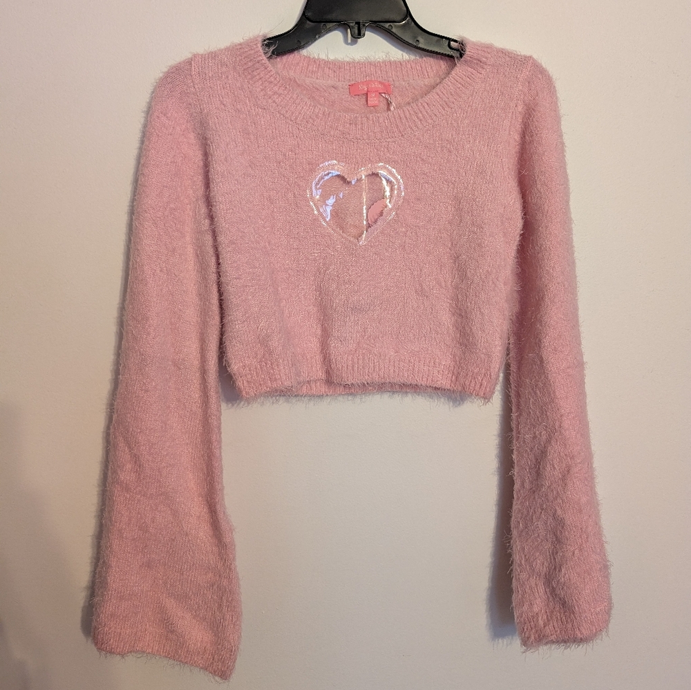 Dolls Kill Pink Cropped Sweater